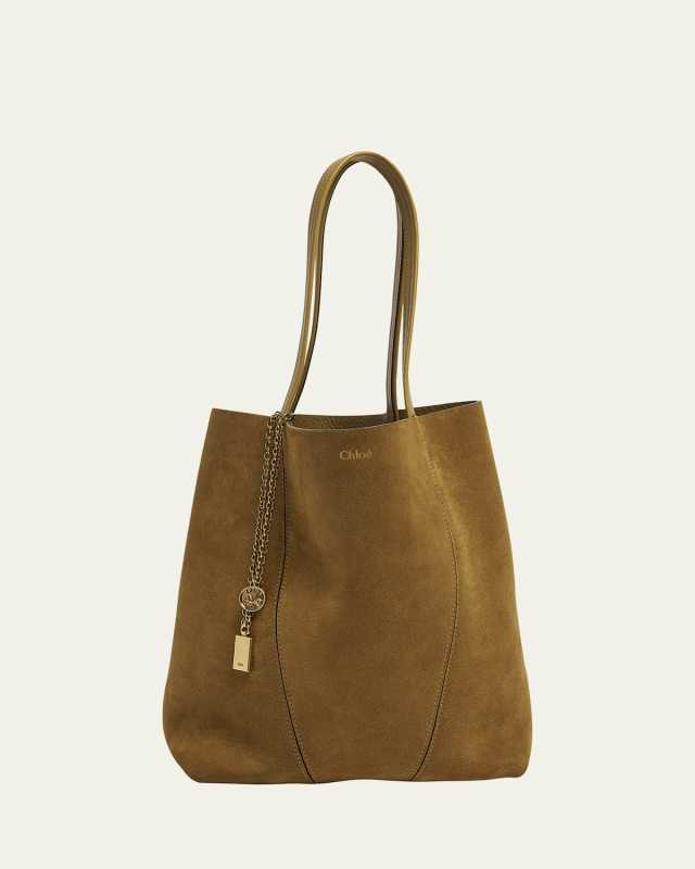 Spin Medium Tote Bag in Suede